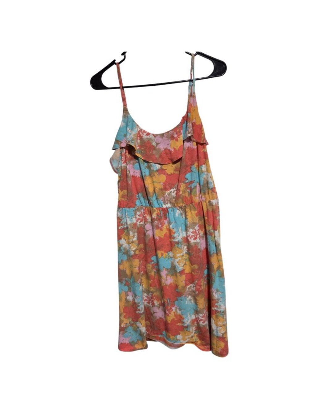 Mossimo Sundress Size XL Floral Spaghetti Strap Orange Lightweight Summer Dress